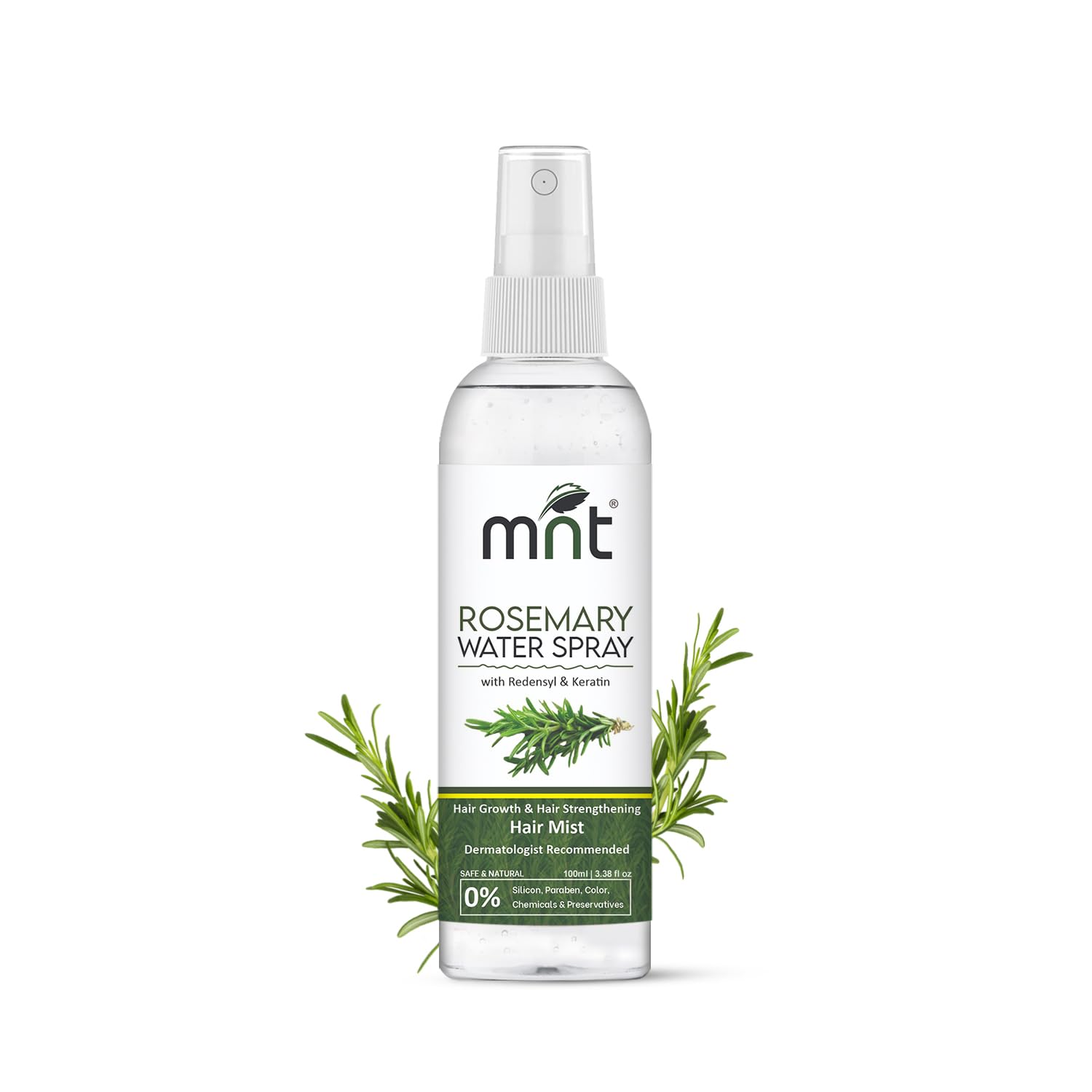 Rosemary Water Spray for Hair Growth and Healthy Scalp | 100% Pure Steam-distilled Rosemary Hydrosol for Hair | Rosemary Hair Mist/Toner