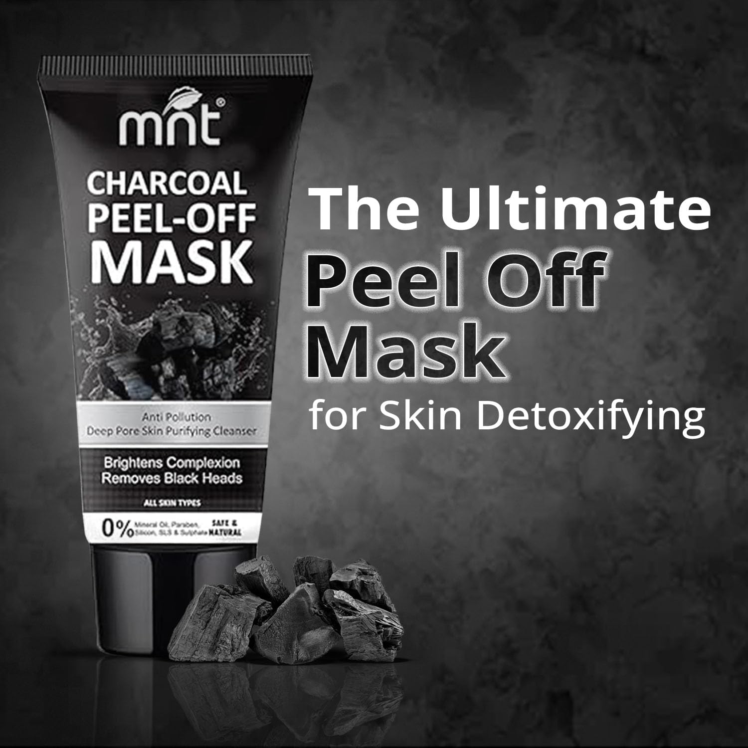 Charcoal Peel Off Mask for Women & Men | Removes Blackheads & Whiteheads | Deep Cleansing Charcoal Peel Off Mask for Oily Skin & Dull Face | 100 g