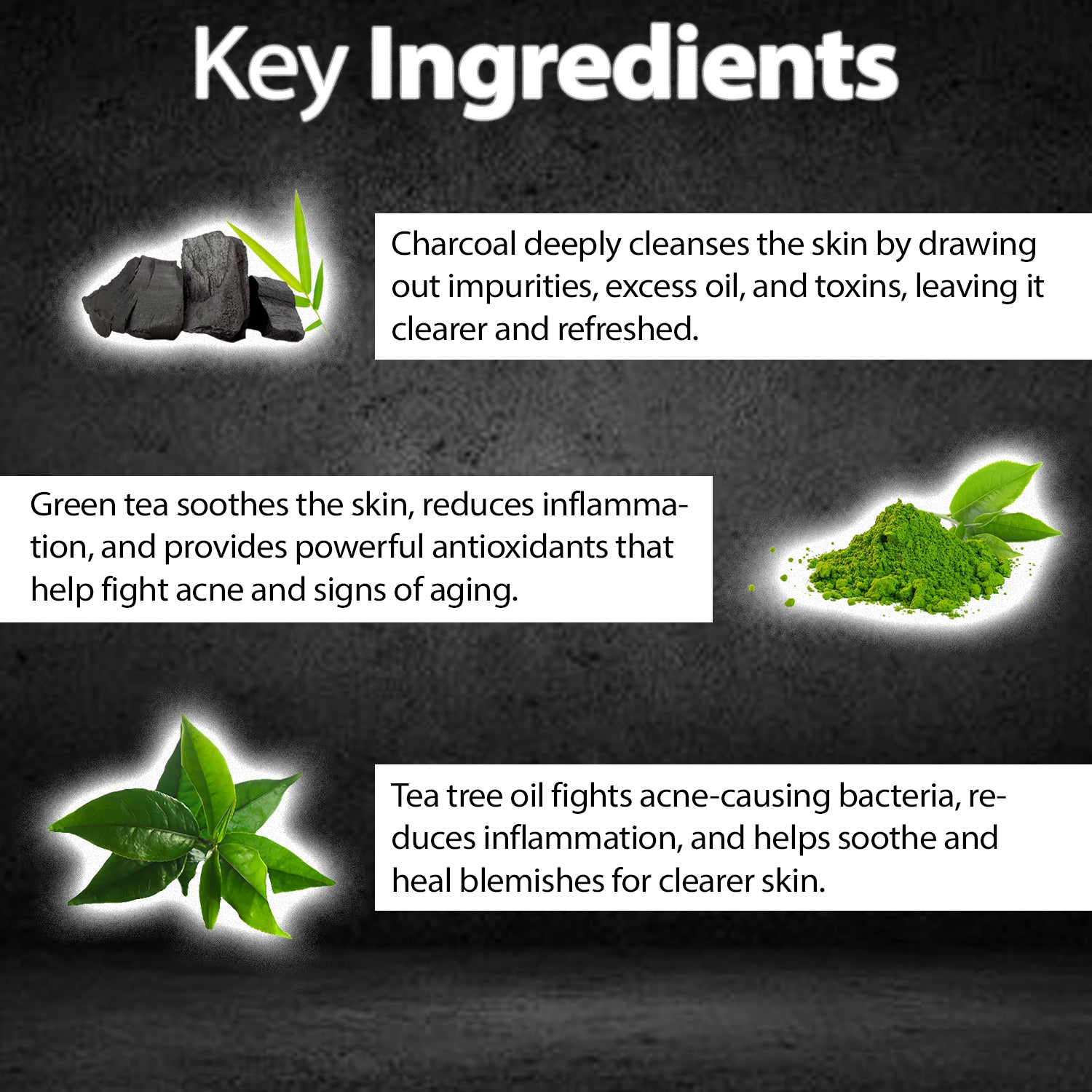 Activated Charcoal Clay Mask with Green Tea & Tea Tree Oil for All Skin Types |Pore Detoxifying & Deeply Cleanses Skin, 100g