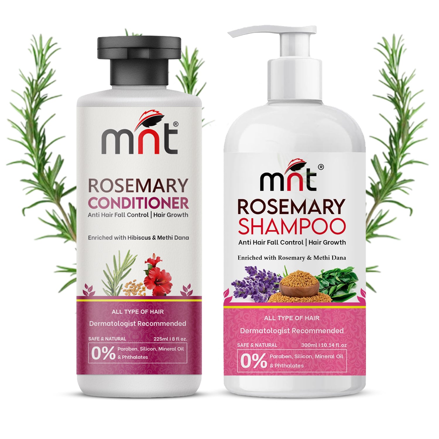 Rosemary Hair Growth Kit - Shampoo 300 ml + Conditioner 225 ml